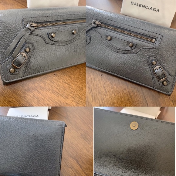 ❌SOLD❌ Balenciaga Classic Money Wallet, Gray - Picture 3 of 8